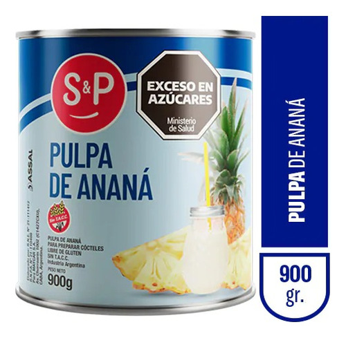 Pulpa De Ananá Para Cocteles Sin Tacc S&p Lata 900 G 