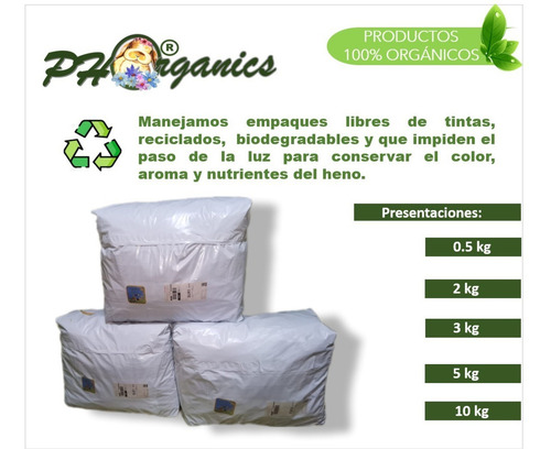 5kg De Heno De Avena Orgánica Para Cuyo Y Conejo