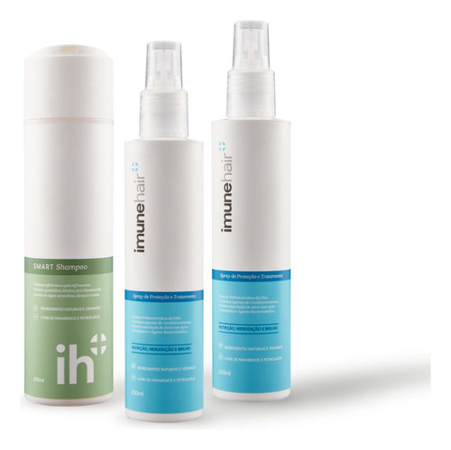 Kit 2 Imunehair Spray + 1 Smart Shampoo - Com Biotina