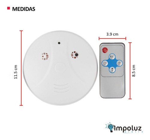 Mini Camara Espia Detector Humo Sensor Movimiento / Impoluz