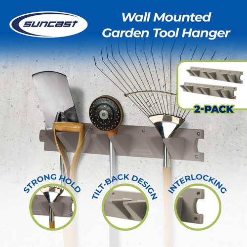 Soporte De Pared Suncast 2ft P/6 Herramientas Jardín