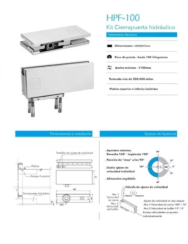 Frenos Hidraulicos Para Puertas Blindex