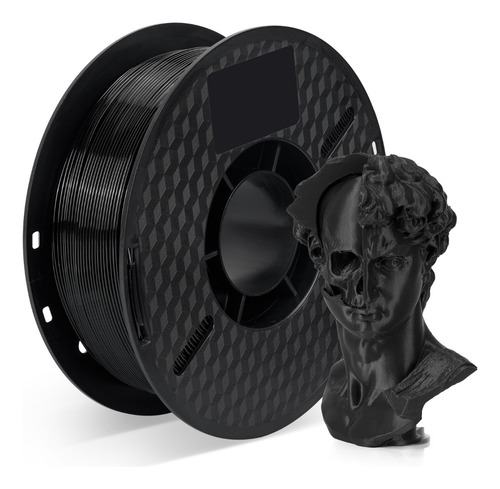 Filamento Petg De 1.75 Mm De Precisión Dimensional +/- 0.02 Color Negro