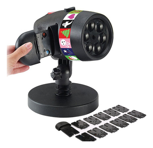 Proyector Led Navideño De Copos De Nieve Para Decoración Ext