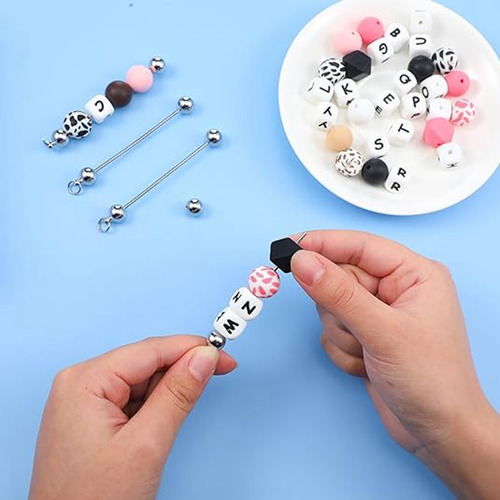 Llavero Con Cuentas En Blanco, Suministros Para Hacer Llaver