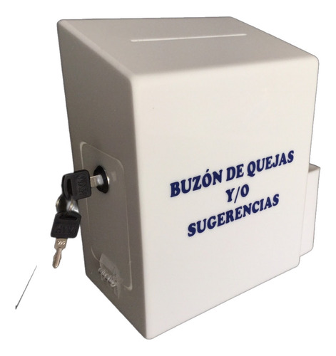 8 Buzón De Acrílico Blanco Para Quejas Y Sugerencias