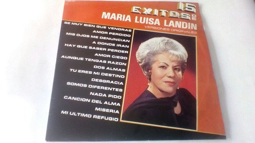 Lp 15 3xitos De Maria Luisa Landin. Versiones Originales