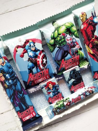Golosinas Personalizadas Avengers Vengadores Candy Bar 10 Ni