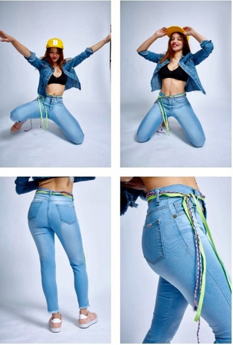 Jean Pantalón Tiro Alto Elastizado Art 1093 Tienda Areli
