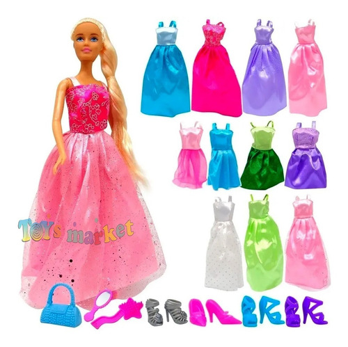 Imagen 2 de 7 de Muñeca Kiara Princesa Vestidos Accesorios Zapatos Poppi Doll