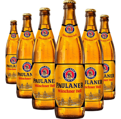 Kit 6 Und Cerveja Paulaner Munchner Hell 500ml