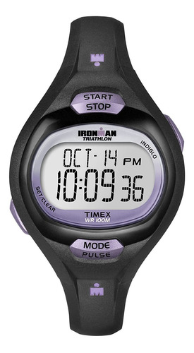 Reloj Timex Ironman Para Mujer, Correa De Resina Negra T5k18