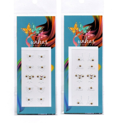Adesivos Unha Brancos Unhas Bonita