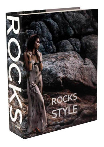 Caixa Livro Decorativa Book Box Rocks 26x20cm Goods Br