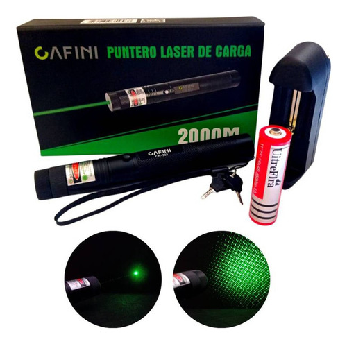 Puntero Laser Cafini - Color Verde - Alcance 2000 Metros
