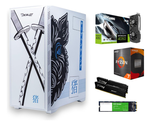Pc Gamer Anime  Rtx 4060  Ryzen 7 Ram 32gb Ddr4 1tb M.2 Wifi