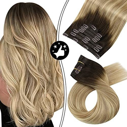 Extensiones Balayage Pelo Humano Clip En 18  7pcs 120g