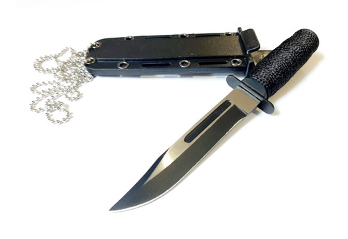 Cuchillo Neck Knife Colgante Funda Rigida Colgar Cadena Edc 