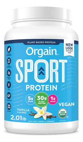 Orgain Vanilla Sport - Protena En Polvo A Base De Plantas -