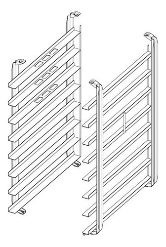 Rack Bastidor Para 8 Bandejas 60x40 Rational 