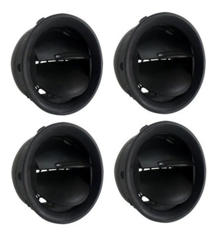 Kit 4 Difusor Saida Ar Gol Voyage G4 G5 G6 Botão E Aro Preto