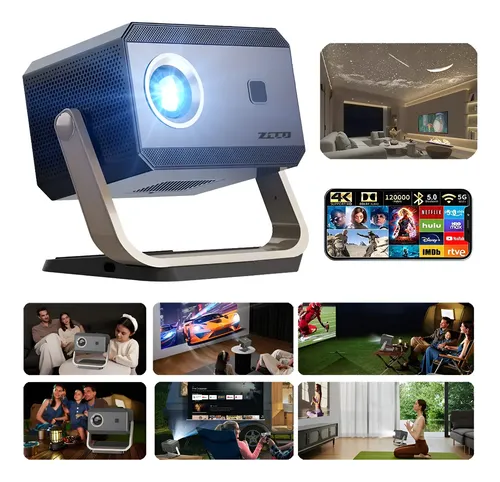 Projetor Smart Hd 1080p 12000lm P/netflix C/galáxia De Luzes