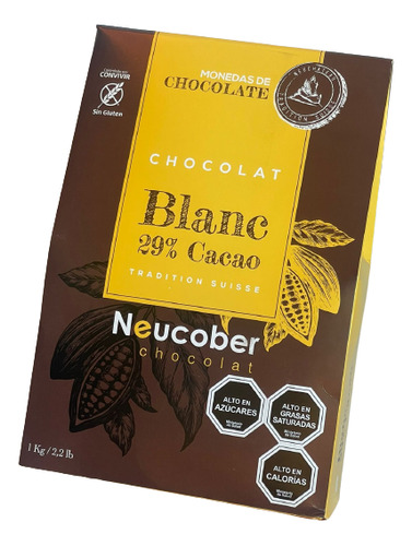 Neucober Monedas De Chocolate Fino Blanco 29% Cacao