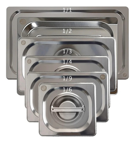 Tapa De Inserto Acero Inoxidable Cocina 1/1 53x32cm 1 Pieza