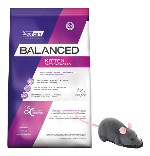 Vet Can Balanced Gato Kitten 7.5 Kg Con Regalo