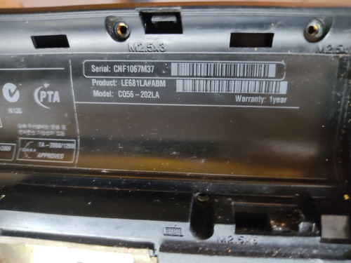 Compaq Presario Cq56 202la 103la Piezas Refacciones Hdd Ram (Usado)