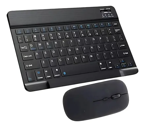 Kit Teclado E Mouse Sem Fio Bluetooth Tablet Compatível Com Andro...