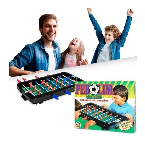 Imagem 5 de 6 de Jogo Pebolim Mesa De Futebol Infantil Braskit Criança