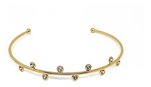 Pulsera Esclava 9 Circones Enchapado Oro 18k