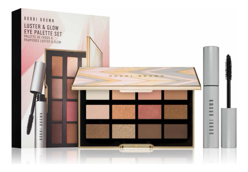 Bobbi Brown Luster & Glow Set Paleta + Mascara De Pestañas