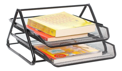 Organizador De Mesa Para Escritório Com 2 Bandeijas