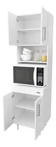 Comprar Alacena Columna Porta Microondas 4ptas 3 Estantes Melamina