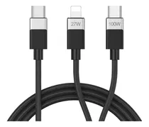 Comprar Cable De Datos Y Carga Usb-c A Usb-c Y Lightning Compatible