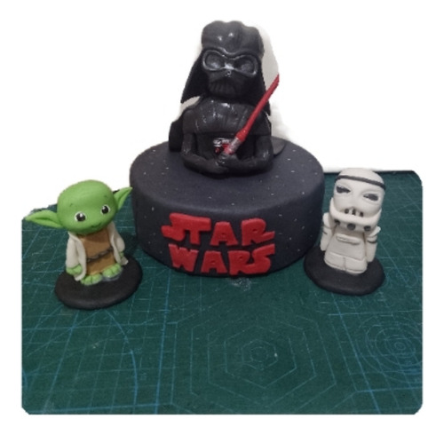 Adorno De Torta Compatible Con Star Wars En Porcelana Fria