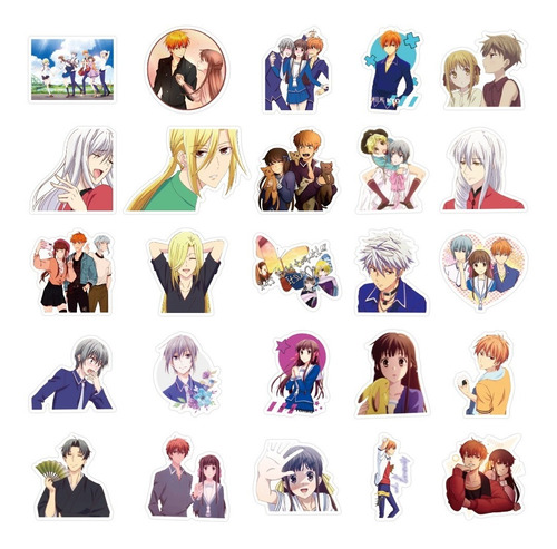 Fruits Basket 50 Calcomanias Stickers De Pvc Vs Agua Furuba