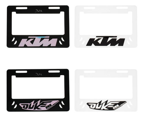 Marco Porta Placa Acrilico Relieve Motocicleta Ktm Universal