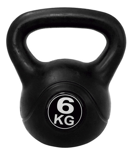 Pesa Rusa Best Kettlebell 6kg Para Ejercicio Gym En Casa Color Negro