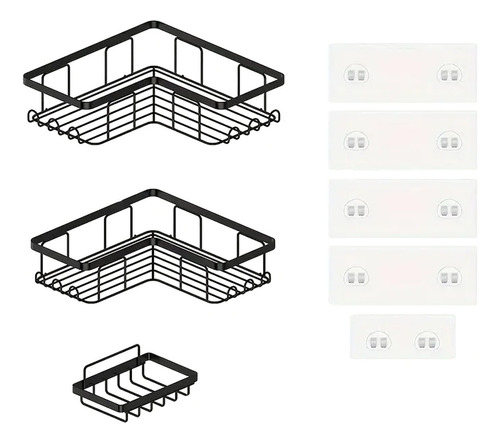 Set X 3 Estante Esquinero Colgante Baño Y Cocina