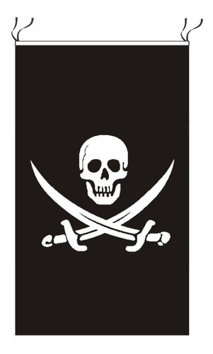 Bandera Pirata Jack Rackam Vertical  90 X 150 Cm