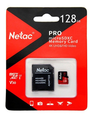 Cartão Memoria Micro Sd 128gb Extreme Pro Netac C Adaptador