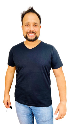 Camiseta Gola V Básica Kohmar - Tecido Leve Confortável