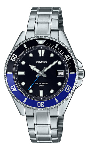 Reloj Casio Mdv-10d-1a2 Acero Hombre Plateado
