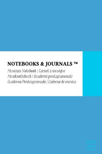 Cuaderno De Musica Notebooks & Journals Pocket Celeste Tapa