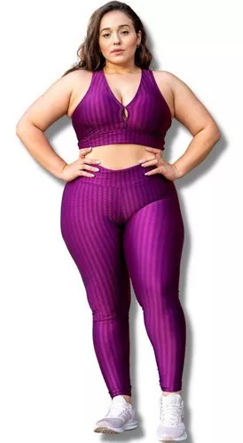 Legging 3D Fitness Plus Size Ciclame