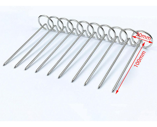 * 2 X 4x10 Uds. Brochetas Para Freidora De Aire, 2 Piezas
