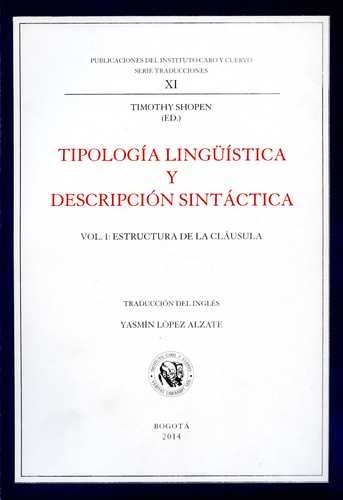 Libro Tipología Lingüística Y Descripción Sintáctica. Vol.1